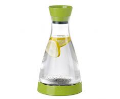 Emsa 508953 Flow Friends Carafe fraîcheur en Plastique 1 Litre accumulateur de Froid intégré Bec verseur à clapet 1,0L Vert Clair