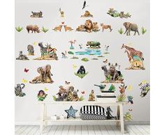 Walltastic 45439 Kits de dÃ©coration de Chambre Safari dans la Jungle, Vinyl, Multicolore, 37,5 x 8 x 18 cm