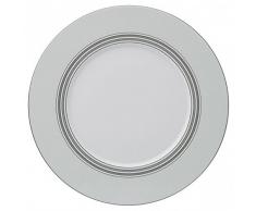 Guy Degrenne 211865 Exquise Esquisse Lot de 3 Assiettes de PrÃ©sentation Porcelaine Gris 32,5 x 32,5 x 1,93 cm