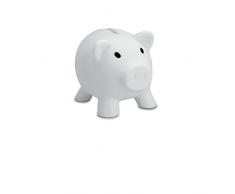 PromotionGift Tirelire Cochon en Plastique Blanc