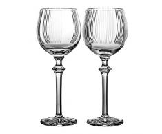 Crystaljulia 10690 Lot de 2 verres Ã vin en cristal de plomb 350 ml