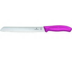 Victorinox 6.8636.21L5B Couteau à Pain avec Tranchant denté, Acier Inoxydable, Rosa, 30 x 5 x 5 cm