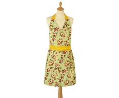 Ulster Weavers Evelyn Tablier en Coton avec Fleurs et Fond Vert pâle