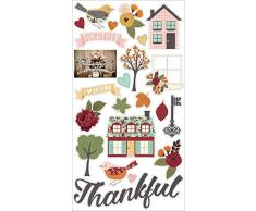 Simples étages Vintage Blessings Stickers pour Panneaux daggloméré, Multicolore, 32.51 x 16.51 x 0.25 cm