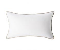 Belssia Coussin de Chaise, Coton et Laine, Blanc et Vif Caramel, 60Â x 8Â x 40Â cm