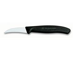 Victorinox 6.7503 Couteau Bec dOiseau avec Lame courbée, Acier Inoxydable, Noir, 30 x 5 x 5 cm