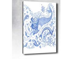 Bonamaison Peinture sur toile, multicolore, 40 x 60 cm - Conçu et fabriqué en Turquie