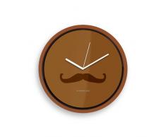 Kikkerland KKCL29-EU Horloge Murale Moustache