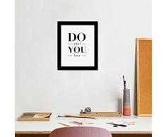 WALPLUS Faire CE Que Vous Aimez Vinyle Stickers muraux, Impression sur Toile, Multicolore, 40Â x 30Â x 3Â cm