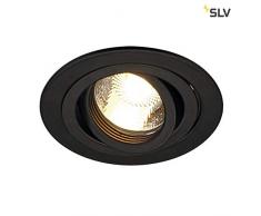 spot encastrÃ© - rond - culot gu10-50w max - slv new tria gu10 - ip20 - noir mat