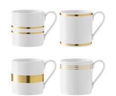 LSA International Deco Mug 0.34l X 4 Assorties, Doré