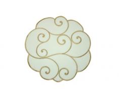 Bellanda 3079â30Â Sets de Table Ronde, Polyester, Champagne, 30Â x 30Â x 0,5Â cm