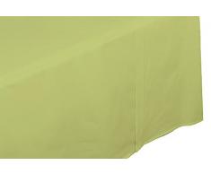 Nuit de France 330871 Drap Plat 57 Fils Finition Recouvrement Coton Anis 310 x 270 x 0,5 cm