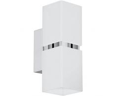 Eglo applique murale 2Â ampoules GU10Â Chrome/blanc Passa 2Â x 4Â W a +