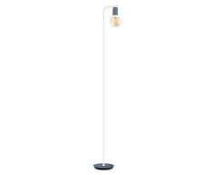 EGLO 49124 Lampe sur pied, Acier, E27, 12 W, Pastell Dunkelblau, Weiss