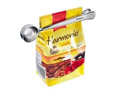 Westmark 15382270 CuillÃ¨re doseuse Ã cafÃ© avec Pince de Fermeture, Acier Inoxydable, Argent, 18 cm