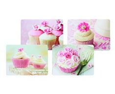 Kitchen Craft KCPMCAKEPK4 Set de Table, Lin, Multicolore, 28x18x18 cm