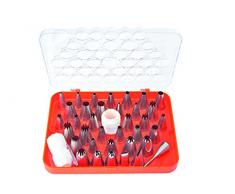 Silikomart 70.133.99.0069 BOS36 Coffret de 36 Douilles pour Poche à Douille Inox