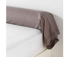 Douceur dIntérieur Actually Taie de Traversin, Polyester, Noisette, 85 x 185 cm