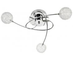 Paul Neuhaus 50182-17 Luminaire de Plafond Halogène 14 W Chrome 56,5 x 56,5 x 12,5 cm
