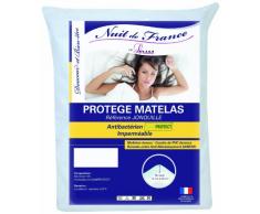 Nuit de France 329404 70/140 ProtÃ¨ge Matelas Coton/PVC Blanc 140 x 70 x 1 cm