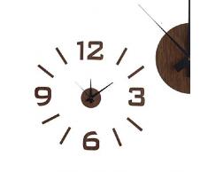 Dcasa Sticker Effet Bois Montres de Bureau Décoration de Maison Unisexe Adulte Couleur 60 x 60 cm