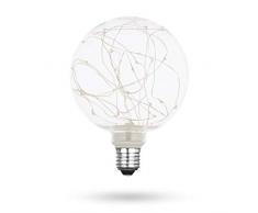 XQ-Lite LSO-04011 Ampoule Globe Etoilée LED, Verre, E27, 1 W, Clair