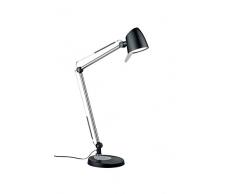 Trio Leuchten 527690132 Rado Lampe de Table, Métal, Integriert, 5 W, Noir/Gris, 38 x 16,7 x 70 cm