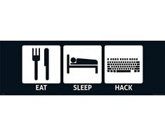 Empire Poster, Eat, Sleep, hachÃ©e, Bunt, 91,5 x 30,5 cm