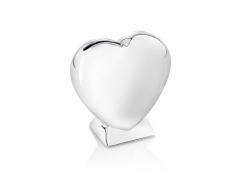 Zilverstad 7280261 Tirelire en Forme de cÅur avec Fond: 9 cm x 4 cm x 9 cm-ternissement Argenté