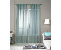 RIOMA Jerez ollados Rideau Voilage, Tissu, Turquoise, 270Â x 140Â x 3Â cm