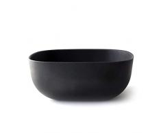 EKOBO - Grand Saladier - en Fibre de Bambou - sans BPA, sans Vernis, sans Plastique - Compatible Lave Vaisselle - Noir