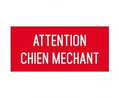 UTTSCHEID Attention Chien méchant - Autocollant Vinyl Waterproof - L.200 x H.100 mm