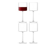 LSA International Otis Verre à vin Rouge, Verre, Transparent, 310 ML, Lot de 4