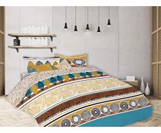 CALITEX Parure 3 pièces 260x240 cm KENZRA, 100Pourcent_Coton, Multicolore, 260_x_240_cm