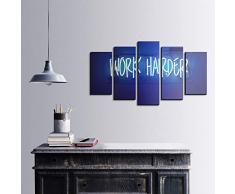 Bonamaison DÃ©coration Murale Ensemble de 5 Impression sur Toile, Dimensions: 100 x 60 Cm - ConÃ§u et fabriquÃ© en Turquie