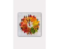 Bonamaison Horloge Murale en MDF, Multicolore, 30 x 30 cm