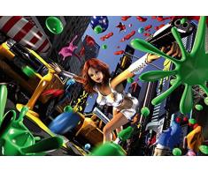 Papier Peint poster panoramique ACTION PAINTING 4 x 2,70 m | Déco et photo murale XXL Qualité HD Scenolia