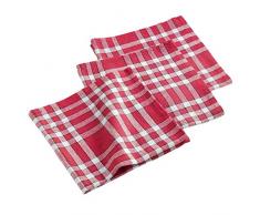 ligne dÃ©cor 3 serviettes de table 45x45 cm traditio rouge