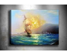 Bonamaison Peinture sur toile, multicolore, 30 x 40 cm - ConÃ§u et fabriquÃ© en Turquie