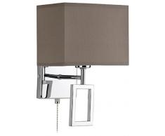 Mathias 3311814 Applique Medhi Chrome/taupe L17h26, Métal, E14, 28 W