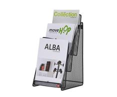 ALBA MESHPREZA5 N PrÃ©sentoir De Table, MÃ©tal Mesh, Noir, Moyen