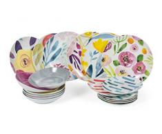 Villa dEste Home Tivoli 2195333 Aquarelle Table 18 piÃ¨ces Porcelaine