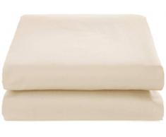 De Witte Lietaer Bumblebee Drap Housse Percale, Coton, Beige Sand, 160 x 200 x 30 cm