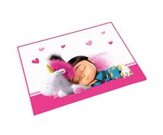 Herding Minions Tapis, Nylon, Pink/Blanc, 100 x 130 cm