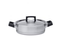 Berghoff 3900025 Ron Sauteuse avec Couvercle INOX 24 cm, Acier Inoxydable, MÃ©tal