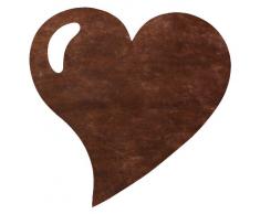 Santex 2935-14 Set de Table Forme CÅur Tissu Chocolat 38 x 38 x 0,01 cm