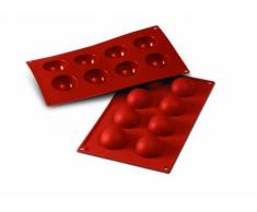 Silikomart 20.004.00.0060 SF004 Moule Forme Demi-Sphères 8 Cavités Silicone Terre Cuite