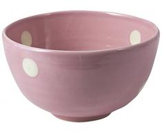 ECP Design Sucrier en grÃ¨s Motif Ã Pois et Bol, Milkshake Pois Rose