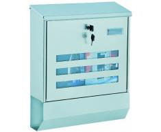 Rottner Jubilee Grande boîte aux lettres en acier inoxydable avec porte-journaux intégré A4
